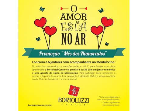 O amor est no ar no Bortoluzzi Center.  - veja as fotos